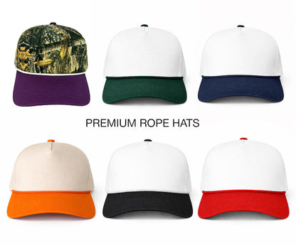 Custom Embroidered Trucker Hat: Personalized Rope Snapback Cap