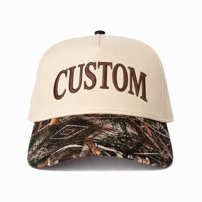 Custom Embroidered Camo Trucker Hat: Personalized Text Gift custom camouflage cap