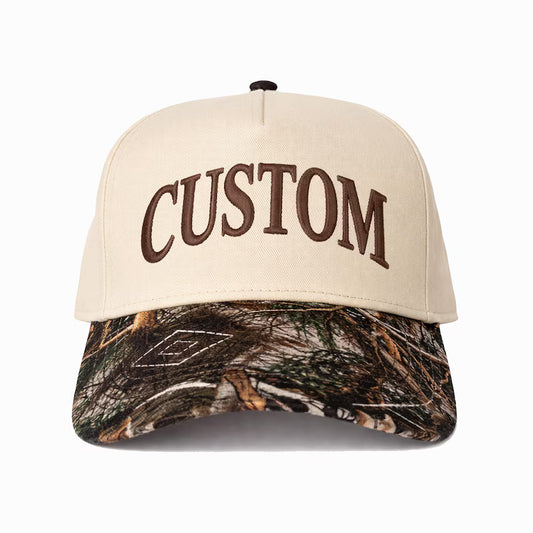 Custom Embroidered Camo Trucker Hat: Personalized Text Gift custom camouflage cap