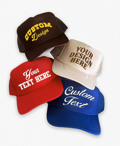 Custom Text Trucker Hat, Personalized Snapback Cap, Bachelorette Merch
