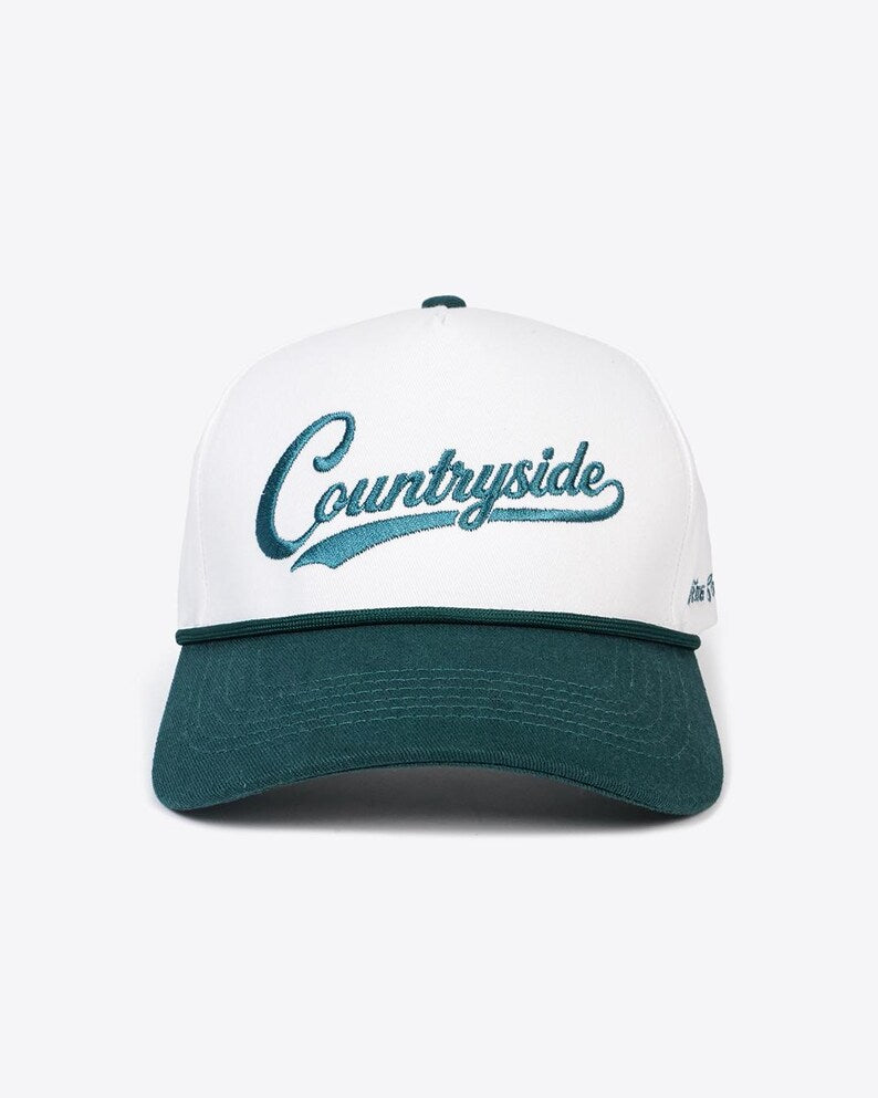 Countryside Script Embroidered Rope Hat