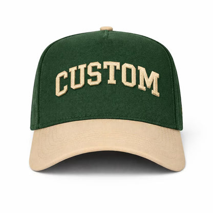 Custom Embroidered Two-Tone Snapback Hat: Personalized Text/Logo Gift a custom cap