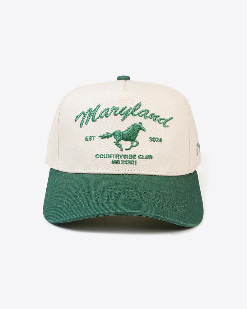 Maryland Horse Country Embroidered Trucker Hat