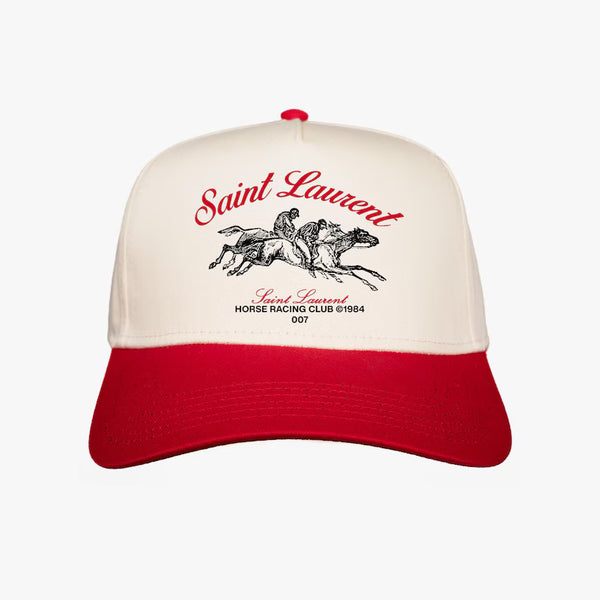 Vintage Saint Laurent Horse Racing Club Cap: Handmade Print