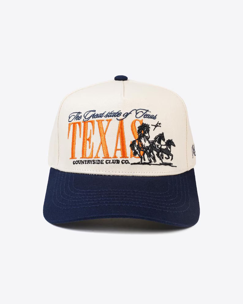 Texas Wild Horses Embroidered Trucker Hat