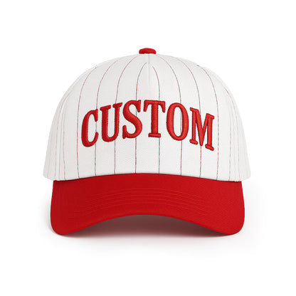 Custom Embroidered Stripe Trucker Hat, Two-Tone Baseball Cap