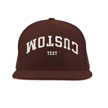 Embroidered Snapback Hat: Custom Two-Tone Arched Text