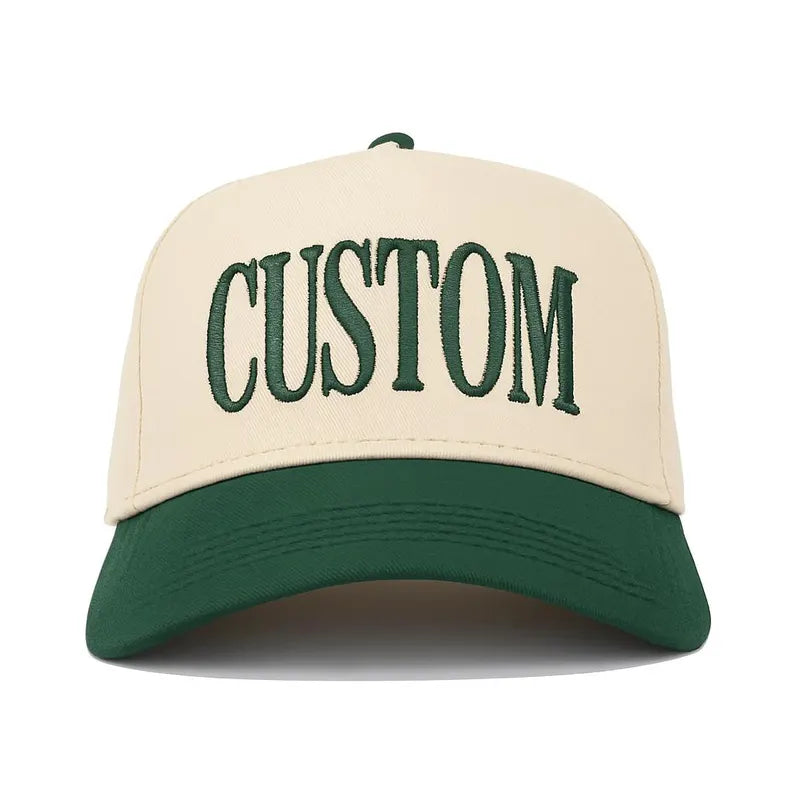 Custom Embroidered Two-Tone Snapback Cap: Personalized Cotton Hat