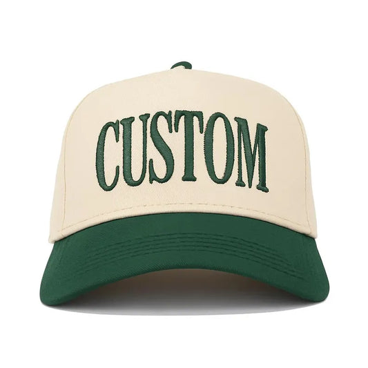 Custom Embroidered Two-Tone Snapback Cap: Personalized Cotton Hat