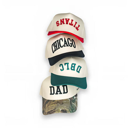 Custom Embroidered Camo Snapback Hat: Personalized Text
