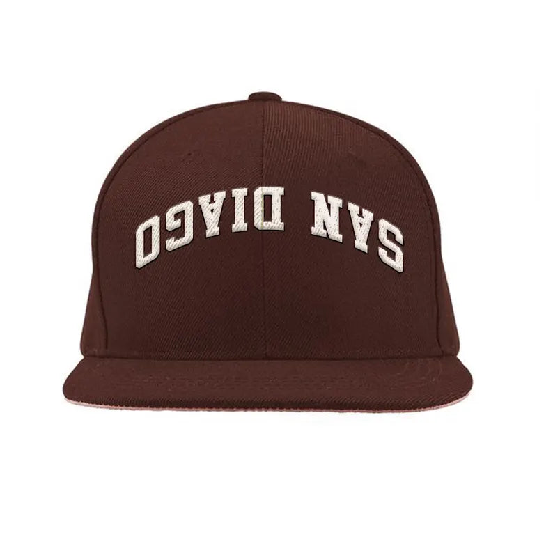 Custom Embroidered Two Tone Snapback Hat: Varsity Font
