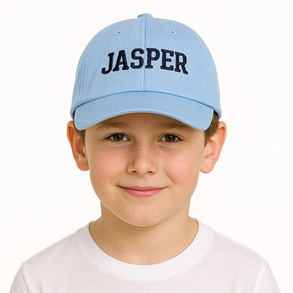 Custom Embroidered Kids Baseball Cap, Personalized Name, Soft Cotton