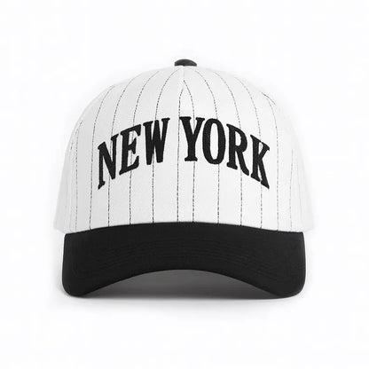 Custom Embroidered Stripe Trucker Hat, Two-Tone Baseball Cap