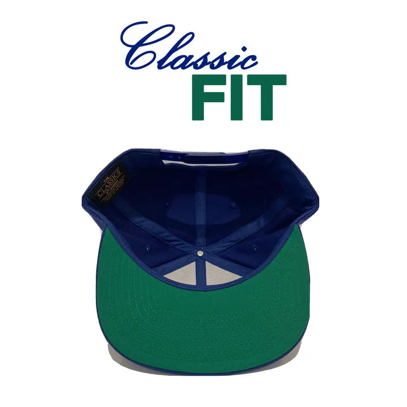 Embroidered Snapback Hat: Custom Two-Tone Arched Text