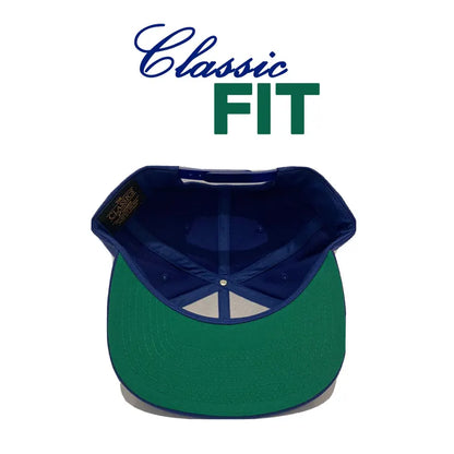 Embroidered Snapback Hat: Custom Two-Tone Arched Text