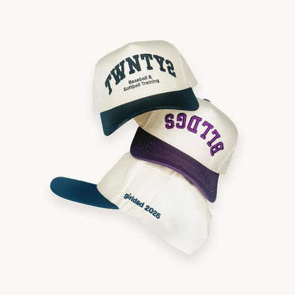 Custom Embroidered Two-Tone Snapback Hat: Personalized Text/Logo Gift a custom cap