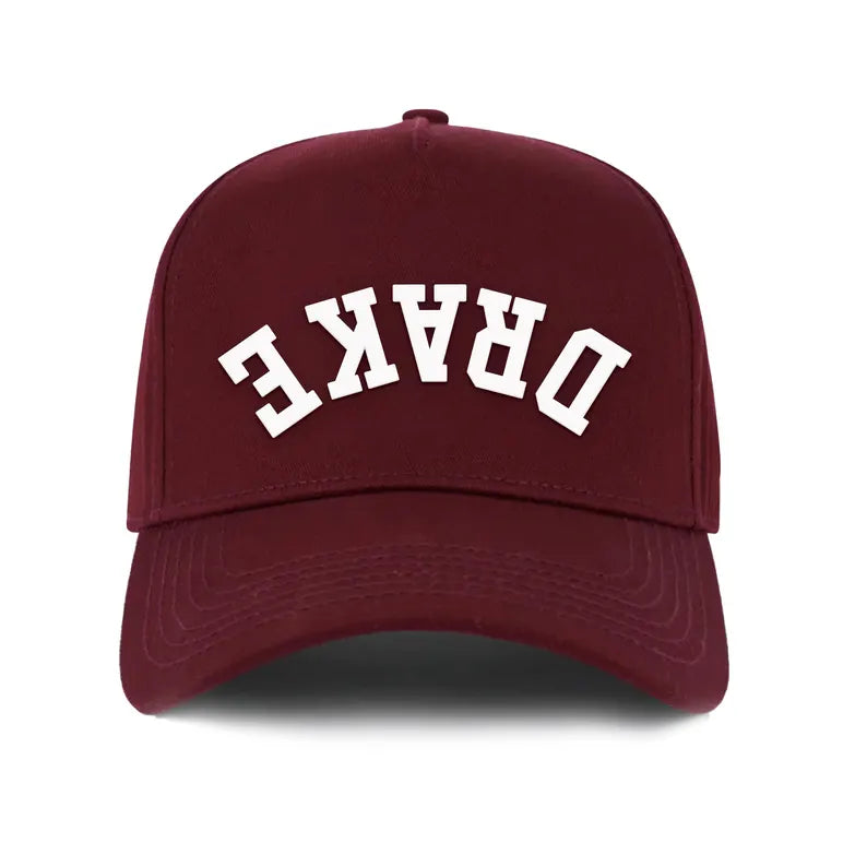 Custom Embroidered solid color Trucker Hat: Personalized Varsity Font solid snapback Cap