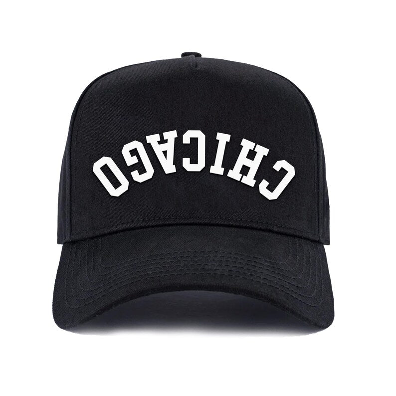 Custom Camo Hat: Embroidered Varsity Font Snapback