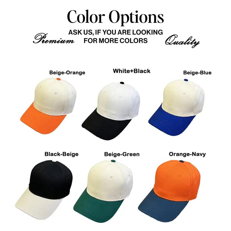 Custom Embroidered Two-Tone Baseball Cap: Personalized Dad Hat