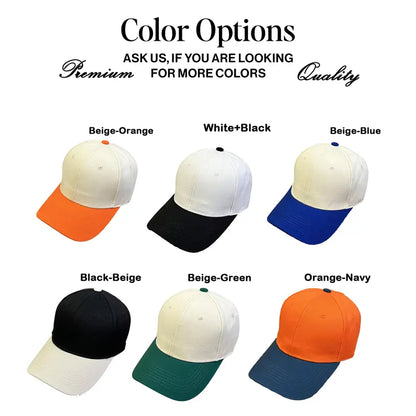 Custom Embroidered Two-Tone Baseball Cap: Personalized Dad Hat