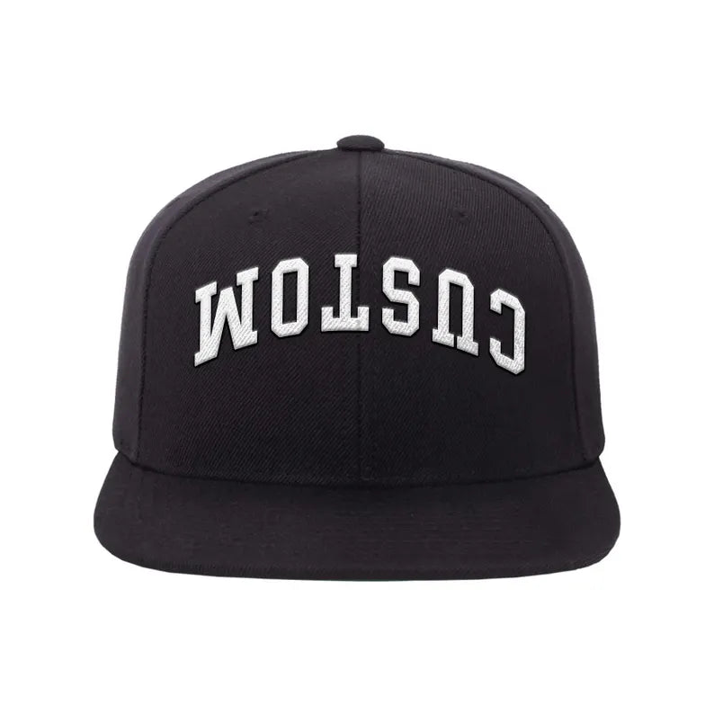 Custom Embroidered Two Tone Snapback Hat: Varsity Font