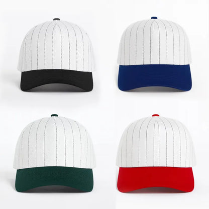 Custom Embroidered Stripe Trucker Hat, Two-Tone Baseball Cap