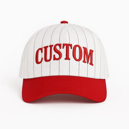 Custom Embroidered Stripe Trucker Hat, Two-Tone Baseball Cap