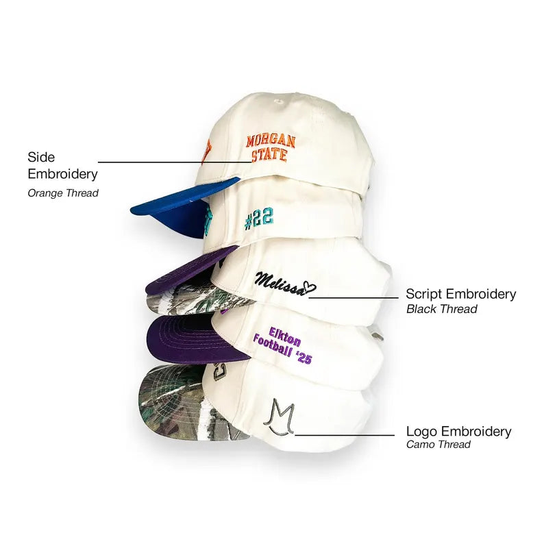 Custom Embroidered Two-Tone Snapback Hat: Personalized Text/Logo Gift a custom cap