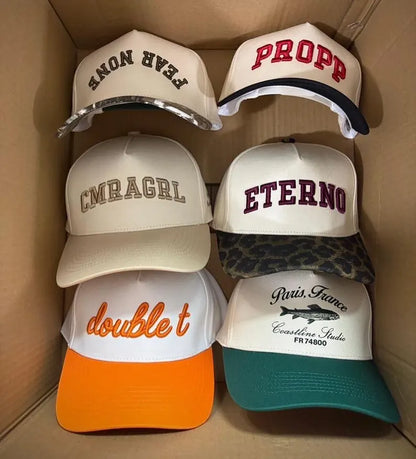 Custom Embroidered Two-Tone Snapback Hat: Personalized Cotton Cap
