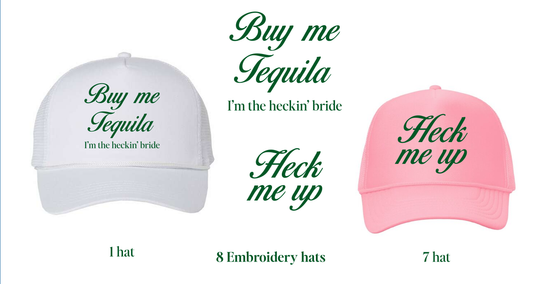 8 hats for Alex