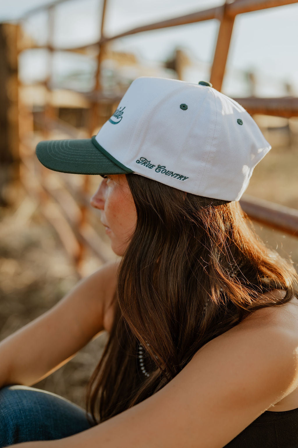 Countryside Script Embroidered Rope Hat