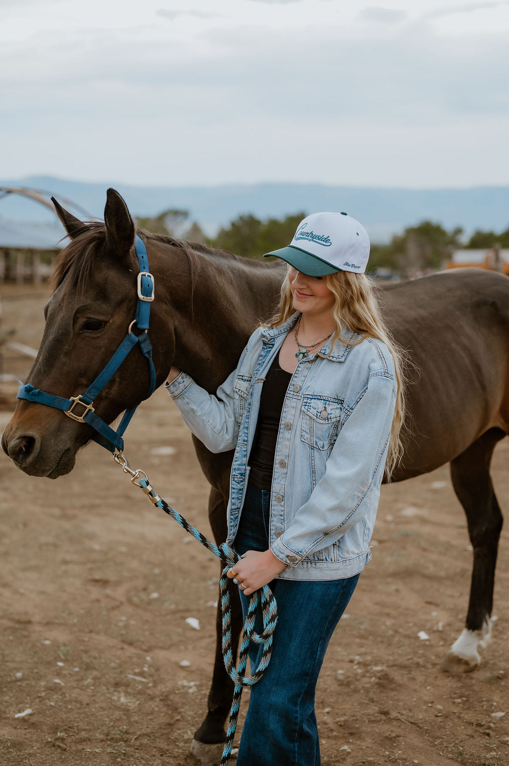 Countryside Script Embroidered Rope Hat