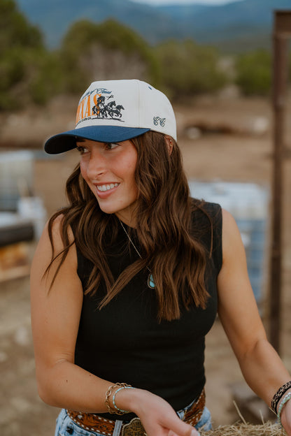 Texas Wild Horses Embroidered Trucker Hat